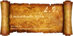 Lautenbach Vita névjegykártya